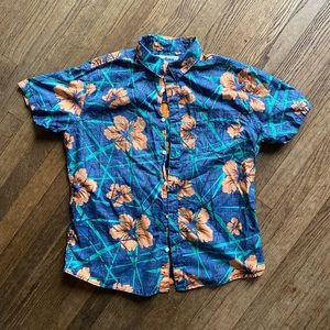 Urban Pipeline Floral/ Hawaiian Button Up